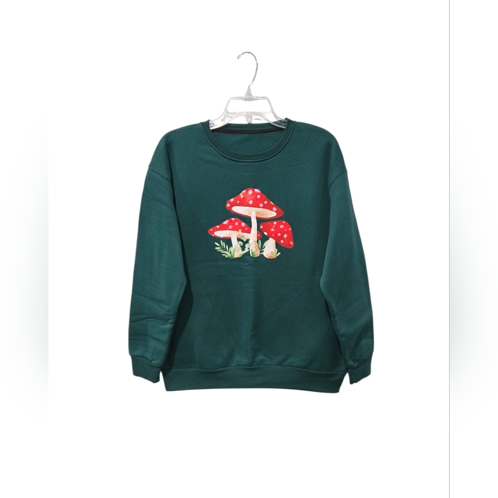 Whimsical Mushroom Print Sweatshirt